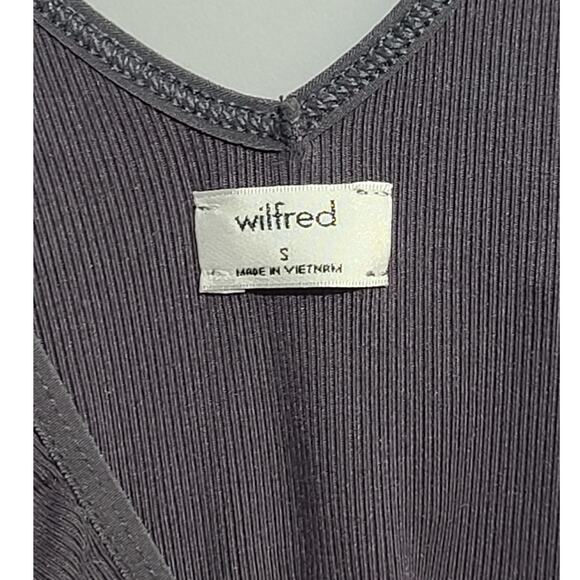 Aritzia Wilfred Danette Ribbed Ruffle Bodysuit One Piece - Picture 4 of 4